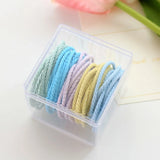 50 Pcs Womens Elastic Hair Ties Seamless Ponytail Holders Soft Stretchy