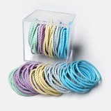 50 Pcs Womens Elastic Hair Ties Seamless Ponytail Holders Soft Stretchy