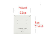 50-Piece Smile Thank You Stud Drop Earring Necklace Cards Display Holder