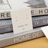 50-Piece Smile Thank You Stud Drop Earring Necklace Cards Display Holder