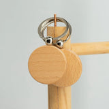 50 Piece Round Wood Keychain Blanks