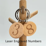 50 Piece Round Wood Keychain Blanks