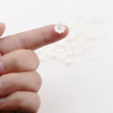 50 Pcs 10mm Flower Resin Cabochons Pack for Bracelet Earrings