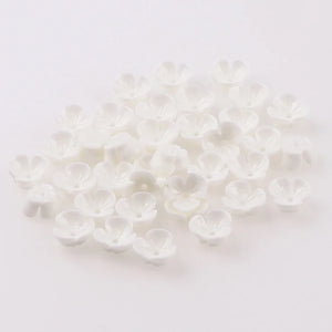 50 Pcs 10mm Flower Resin Cabochons Pack for Bracelet Earrings