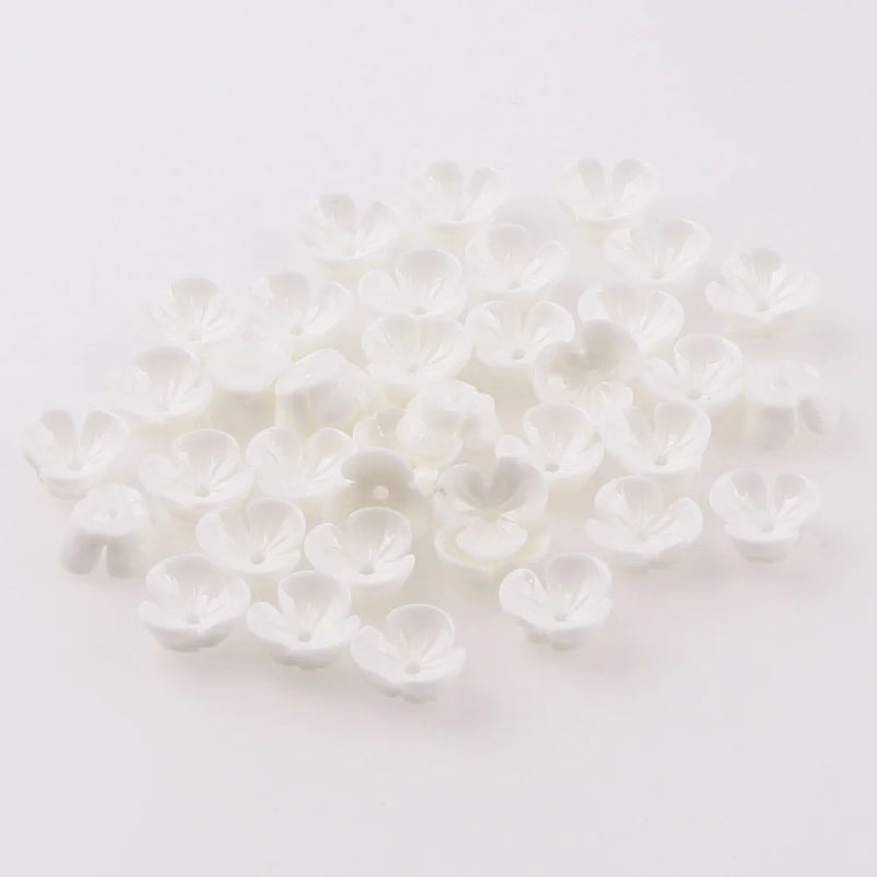 50 Pcs 10mm Flower Resin Cabochons Pack for Bracelet Earrings