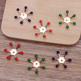 50 Pcs 21mm Metal Flower Bead Cap Bridal Hair Accessories DIY Jewelry Findings