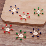 50 Pcs 21mm Metal Flower Bead Cap Bridal Hair Accessories DIY Jewelry Findings