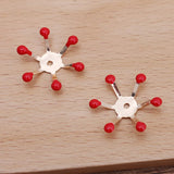 50 Pcs 21mm Metal Flower Bead Cap Bridal Hair Accessories DIY Jewelry Findings