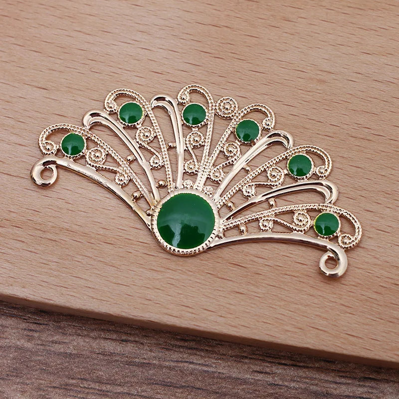50-Piece 29*55mm Metal Filigree Bridal Hair Accessories DIY Jewelry Findings