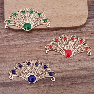 50-Piece 29*55mm Metal Filigree Bridal Hair Accessories DIY Jewelry Findings