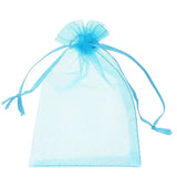 50 Pcs 4x6 in Organza Gift Bags Drawstring Jewelry Pouch Wedding Favor Aqua Blue