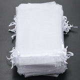 50 Organza Gift Bags 4x6 Drawstring Jewelry Pouches Wedding Favor Bags