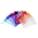 50 Organza Gift Bags 4x6 Drawstring Jewelry Pouches (Multicolor)