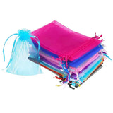 50 Organza Gift Bags 4x6 Drawstring Jewelry Pouches (Multicolor)