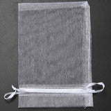 50 White Organza Gift Bags 4x6 Drawstring Jewelry Pouches Wedding Party Favors