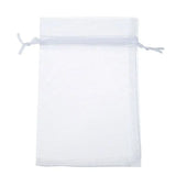 50 White Organza Gift Bags 4x6 Drawstring Pouches Wedding Party Fav