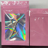 50 Colorful Mylar Self Sealing Foil Bags with Clear Window