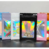 50 Colorful Mylar Self Sealing Foil Bags with Clear Window
