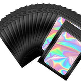 50 Colorful Mylar Self Sealing Foil Bags with Clear Window
