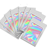 50 Colorful Mylar Self Sealing Foil Bags with Clear Window