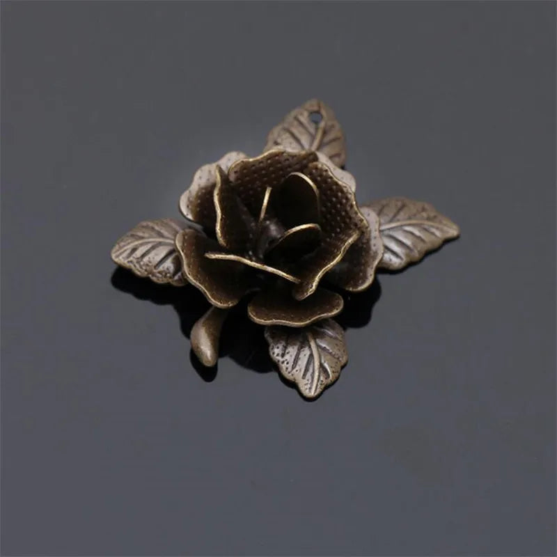 50PCS 20mm Copper Flower Slice Charms Jewelry Findings