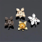 50PCS 20mm Copper Flower Slice Charms Jewelry Findings