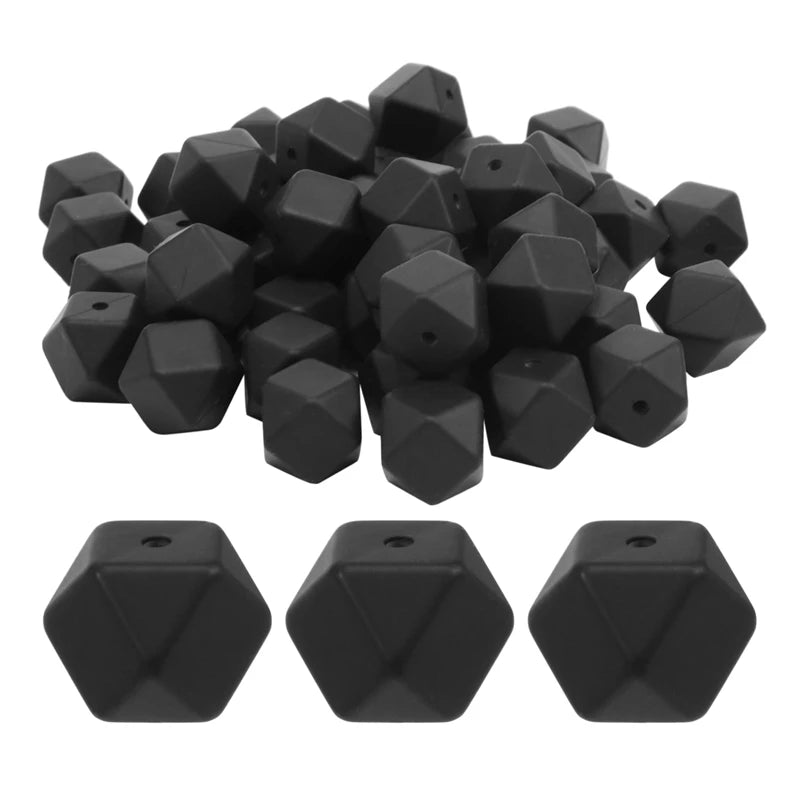 50 Hexagonal Silica Gel Beads DIY Bracelet Necklace Kit