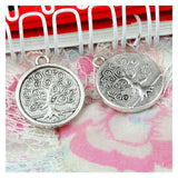 50Pcs 15MM Base Antique Tree Tray Pendant Diy Jewelry Accessories
