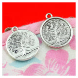 50Pcs 15MM Base Antique Tree Tray Pendant Diy Jewelry Accessories