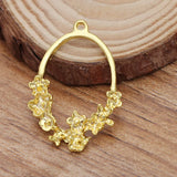 50 Pcs 25x37mm Metal Wreath Pendant Charms
