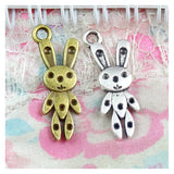 50 Pcs 31.5*12.5MM Rabbit Pendant Charms for Jewelry Making