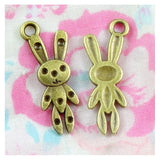50 Pcs 31.5*12.5MM Rabbit Pendant Charms for Jewelry Making
