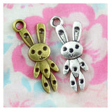 50 Pcs 31.5*12.5MM Rabbit Pendant Charms for Jewelry Making