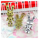 50 Pcs 31.5*12.5MM Rabbit Pendant Charms for Jewelry Making