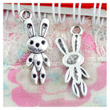 50 Pcs 31.5*12.5MM Rabbit Pendant Charms for Jewelry Making