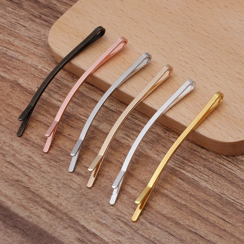 50 Pack 55*2mm Curved Hair Clip Hairpin Bobby Pins Barrette Hairwear