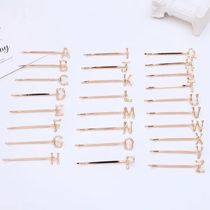 50 Pcs 55mm Metal Letters Hair Clip Hairpin Lady Bobby Pins Barrettes
