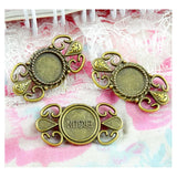 50Pcs/Lot 8MM Antique Bronze Pendant Blanks DIY Accessories