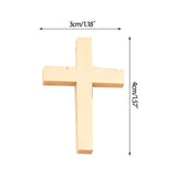 50 Natural Wood Cross Pendants Jewelry Findings Hand-made Necklace Accessories
