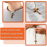 50 Natural Wood Cross Pendants Jewelry Findings Hand-made Necklace Accessories