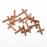 50 Natural Wood Cross Pendants Jewelry Findings Hand-made Necklace Accessories