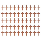 50 Natural Wood Cross Pendants Jewelry Findings Hand-made Necklace Accessories
