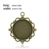 50Pcs Necklace Pendant Base Lace Round Blank Jewelry DIY Making Accessories