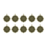 50Pcs Necklace Pendant Base Lace Round Blank Jewelry DIY Making Accessories