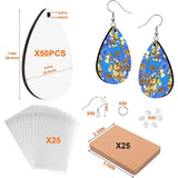 50 Sublimation Blank Earring Hooks with Jump Rings for DIY Halloween Christmas