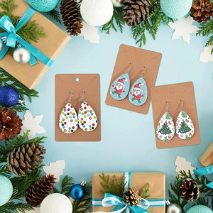 50 Sublimation Earring Hooks with Jump Rings for DIY Halloween Christmas