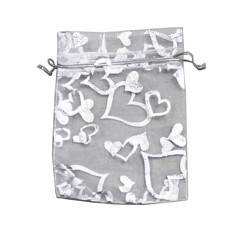 50 Multicolor Organza Drawstring Bags for Gift, Candy, Wedding - T8DE