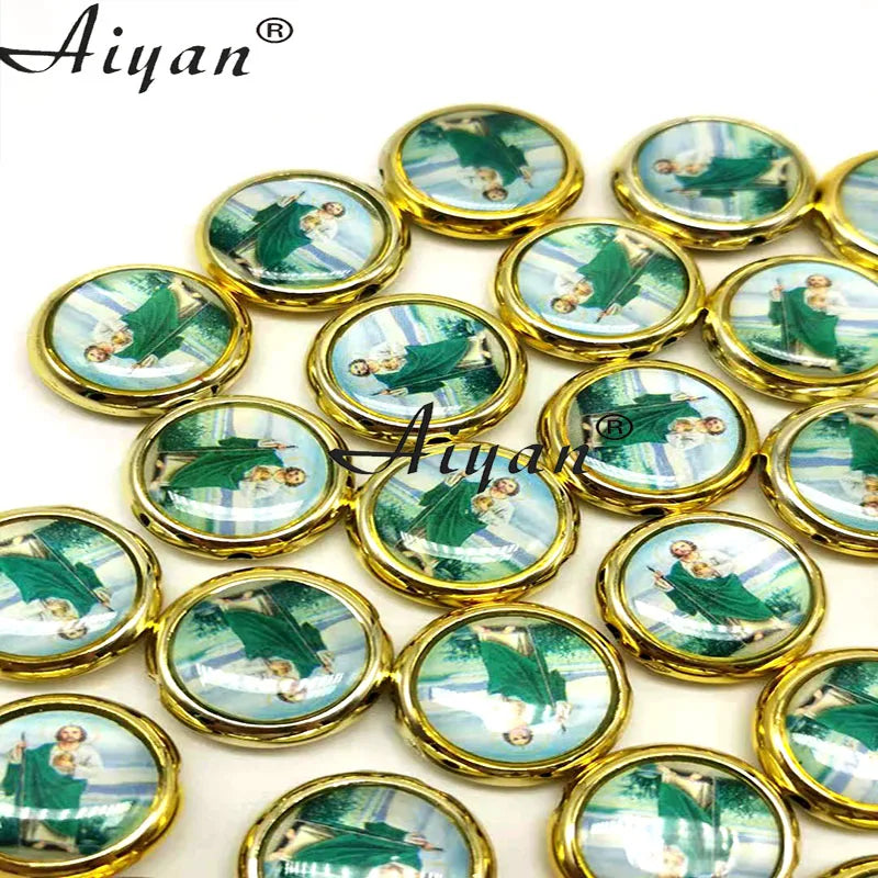 50 Religious Two-Sided Drop Oil Ccb San Judas Jesus Mary DIY