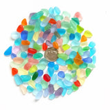 50 Pcs Sea Glass Beads for Jewelry Making, Small Size (8-12mm)