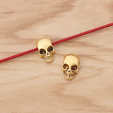 50 Silver Skull Head Spacer Beads for Jewellery Making 2mm Hole